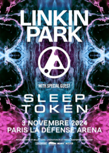 Affiche pour présenter le concert de Linkin Park avec Eventeam Live