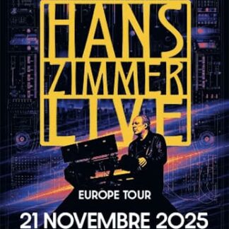Affiche pour présenter le concert de Hans Zimmer avec Eventeam Live